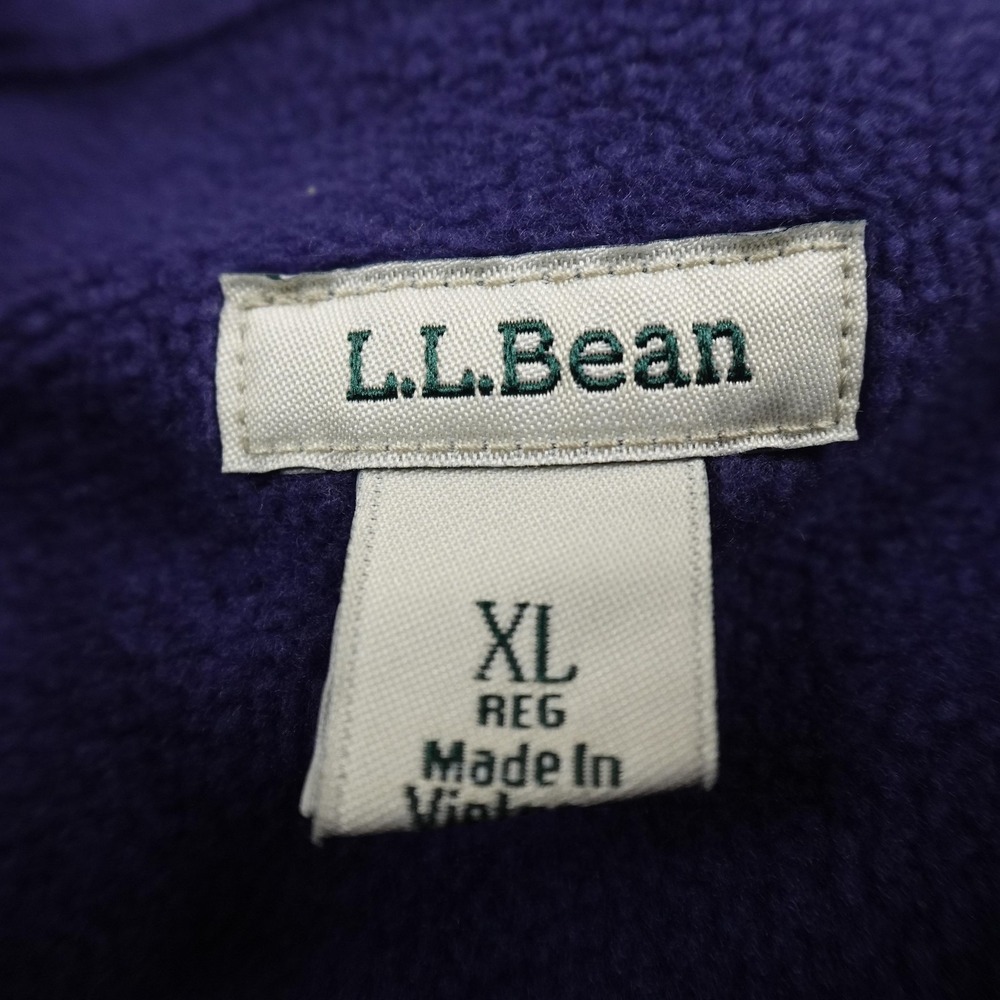 LL Bean Jacket Womens XL Blue Red Fleece Lined Flannel Shirt Snap Shacket Coat - Picture 3 of 10